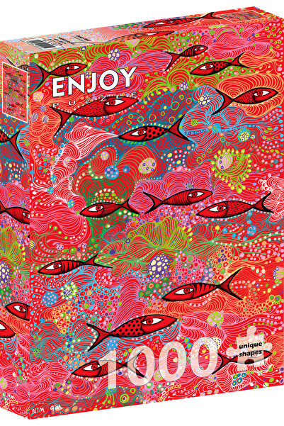 Enjoy Puzzle Пъзел 1000 части Насладете се на тъмночервено