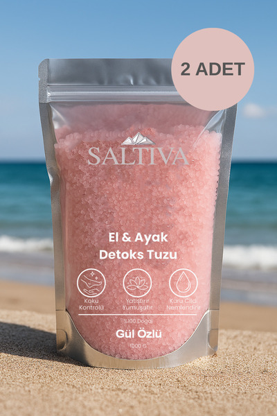 SALTIVA EL & AYAK DETOKS TUZU - GÜL ÖZLÜ - 1000G (2 ADET)