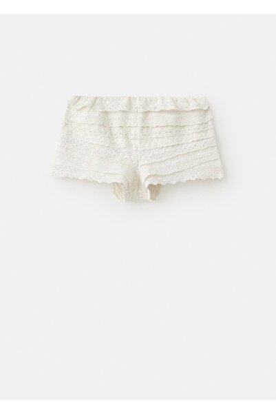 Mango Teen Kroşe volanlı şort
