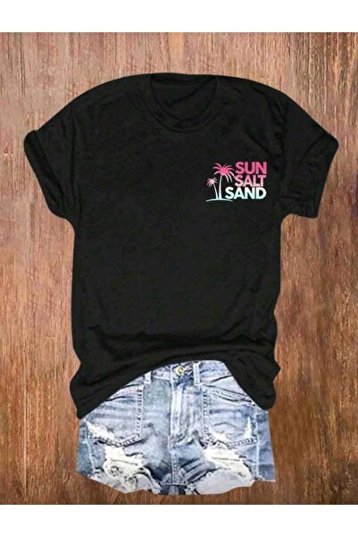 DİVİN Sun Model New Season Printed Fabric Oversized Tshirt