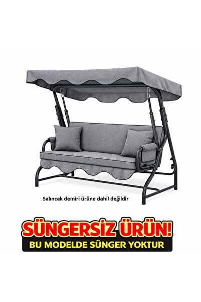 batu tekstil 3 Kişilik Salıncak Minderi Takımı SÜNGERSİZ- Salıncak Oturma Kıl...