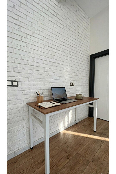ROBOKİT Çam/ Beyaz 140x60 Çalışma Masası, Bilgisayar Masası, Ofis Masası, Met...