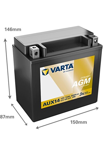 Varta Baterie auto auxiliară Dynamic AUX 13Ah 12V 513106020K262