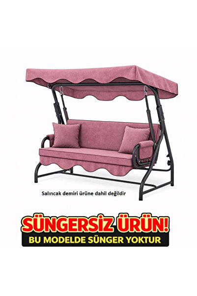 batu tekstil 3 Kişilik Salıncak Minderi Takımı SÜNGERSİZ- Salıncak Oturma Kıl...