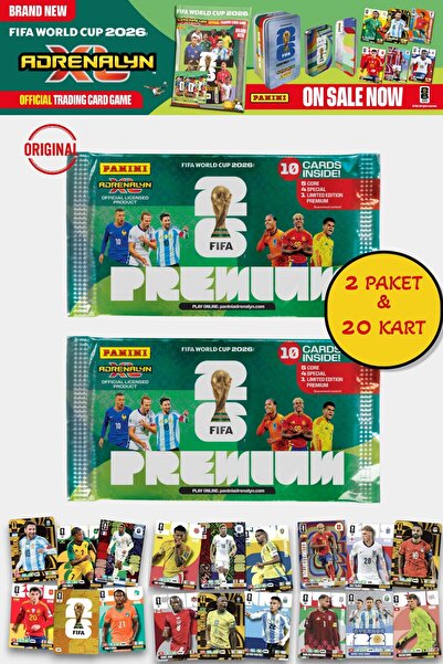 TOYFEST World Cup Fifa 2026 Panini Adrenalyn XL Premium Trading Card 2 Pack 2...