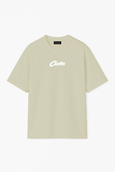 THE RULE Unisex Corteiz Front Printed Oversized %100 Cotton Wide Cut Textured...