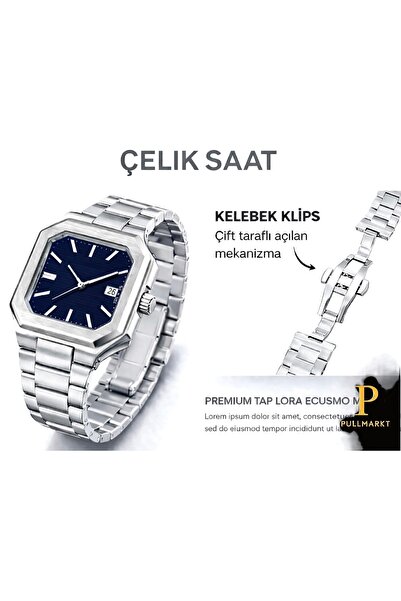 pullmarkt Calendar Watch - Men's Steel Wristwatch