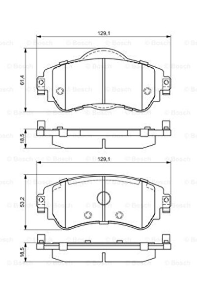 Bosch Σετ τακάκια φρένων, δισκόφρενο 0 986 494 690