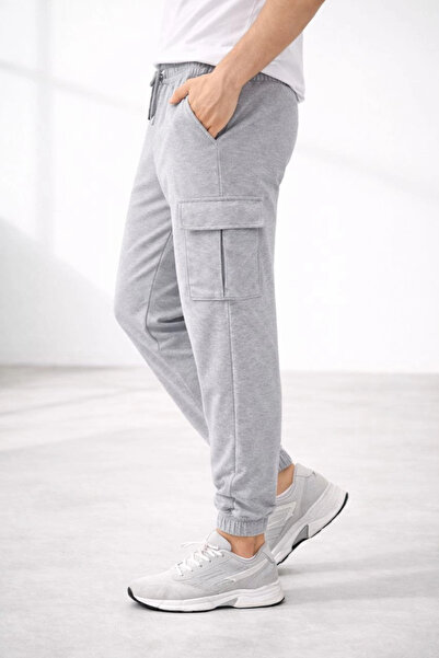 LUMİART Men's Jogger Pants Sweatpants Regular Fit, Pack of Cargo Pocket , Ela...