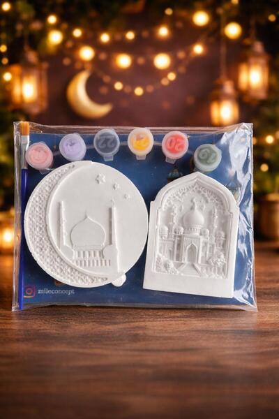 MİLE CONCEPT Ramazan Temalı Taş Tozu Boyama Seti – DIY Hobi Kiti; Kendin Yap,...