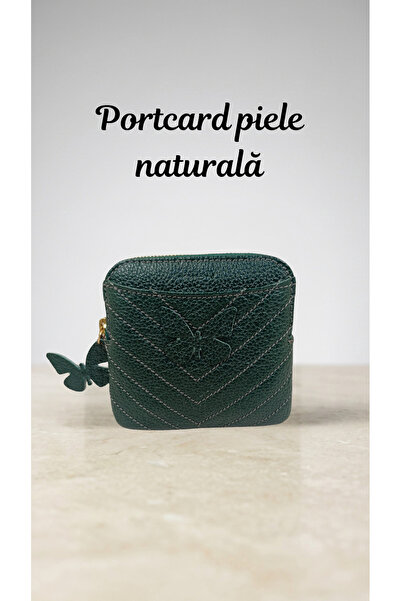 OEM Genuine Leather Card Holder with zipper, slim card holder, Compact card h...