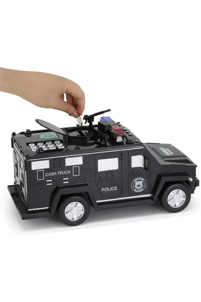 OEM Pușculiță Electronică Mașină de Poliție cu PIN – Slot Bancnote și Monede,...