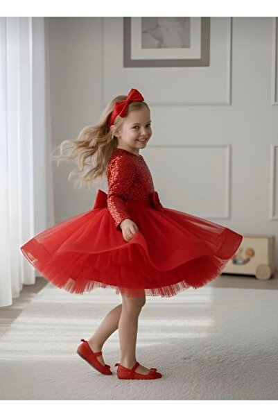 BEGONYA BEBECE KIDS Long Sleeve Sequined Velvet Buckled Evening Dresses Weddi...