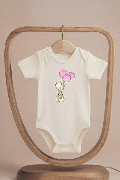 LilJoy Organic 100% Cute Giraffe Cotton Pack Printed Short Sleeve Snap Fasten...