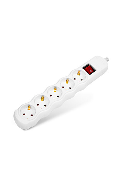 DELIGHT Prelungitor electric cu 5 prize - fără cablu - cu întrerupător