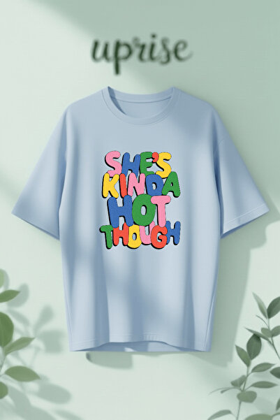 Vordevia تي شيرت She Is Kinda Hot مطبوع قطن lu كبير الحجم