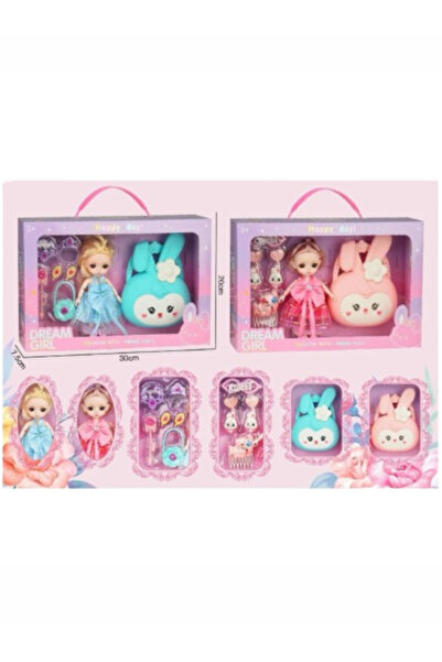 Other Dream Girl Doll with Bunny Bag Accessories – Girls Pretend Play Toy Set