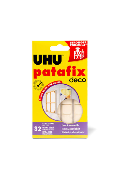 Uhu Patafix homedeco - lipici din plastic alb - 32 buc / pachet