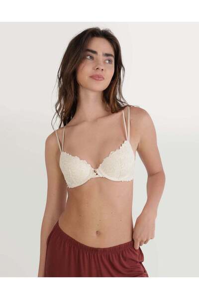 AMERICAN EAGLE Show Off Rosey Lace Demi Push Up Bra
