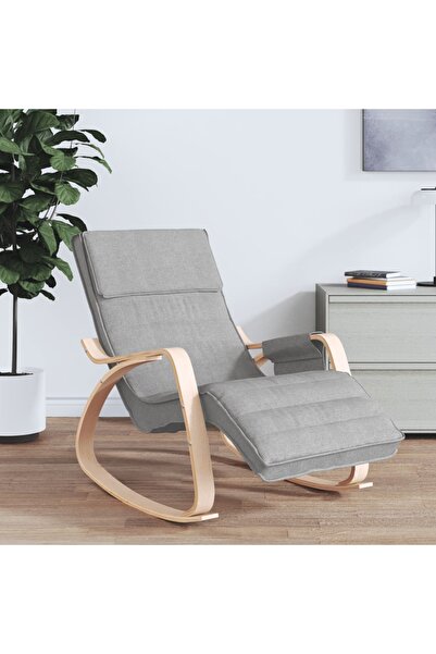 Concept Κουνιστή πολυθρόνα, ανοιχτό γκρι, ύφασμα