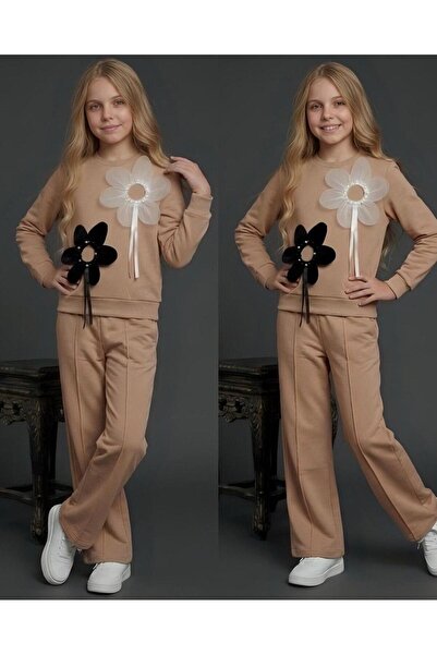 Lucky kidswear Set pentru fete cu detalii din piatră, tul și siluete florale,...