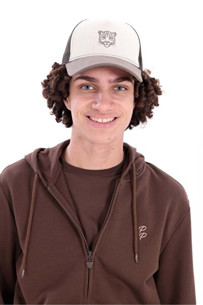 PİERO PERLA Jaguar Nakış Detaylı Erkek Haki Cap Şapka