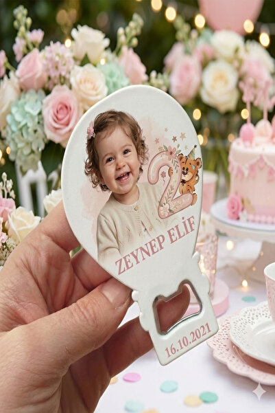 levon tekstil Doğum günü İçin Kişiye Özel fotoğraflı Açacak Magnet (20adet) H...