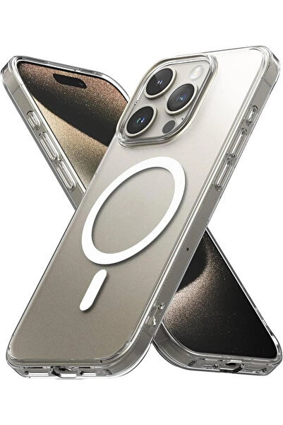 Jopus iPhone 16 Pro Max Uyumlu SARARMAZ Şeffaf Magsafe Kılıf Kristal Sert Mik...
