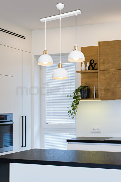 Allians Modern 3'lü sıralı avize, salon, oturma odası, çocuk odası, yemek ve ...