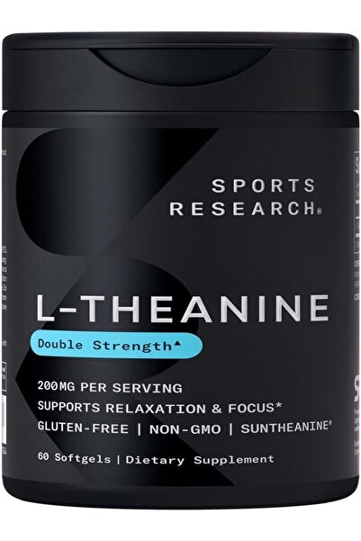 Sports Research إل-ثيانين، 200 ملغ، 60 كبسولة هلامية