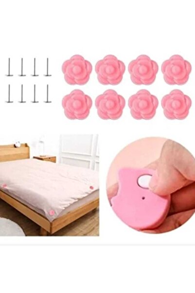 Dalian Home Pratik 8 'li Gül Şeklinde Yorgan Sabitleme Iğnesi Düğmeli Klips Ç...