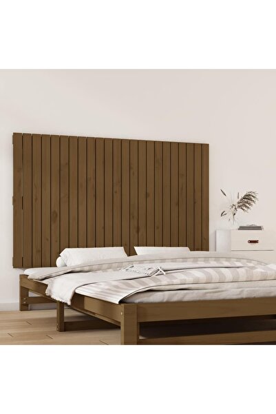 Concept Tăblie de pat pentru perete, maro miere, 147x3x90 cm