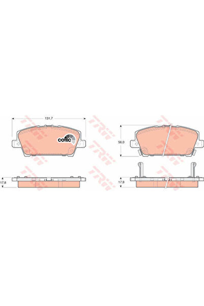 TRW Set plăcuțe de frână, frână pe disc GDB3407
