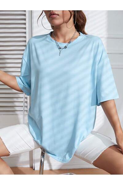 SPORTİVEA Women's 100% Cotton Oversized Basic T-Shirt – Comfortable and Styli...