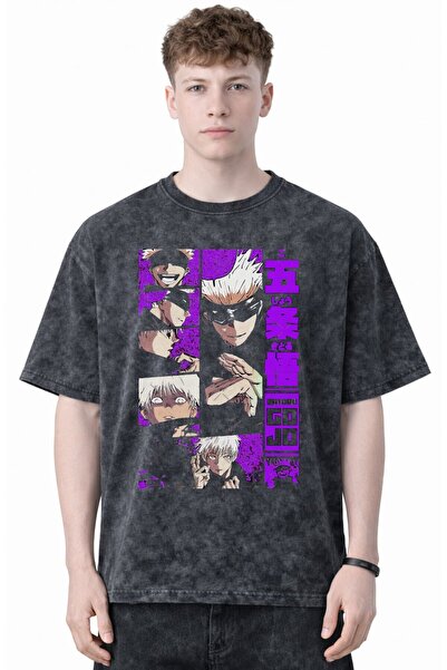 SEVBANO تي شيرت بتصميم Gojo Satoru Jujutsu Kaisen Anime مطبوع للجنسين كبير ال...