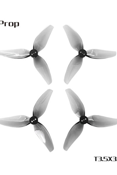 hqprop T3.5X3.5X3 Gri Poly Carbon 1.5MM 2CW+2CCW Drone Pervanesi