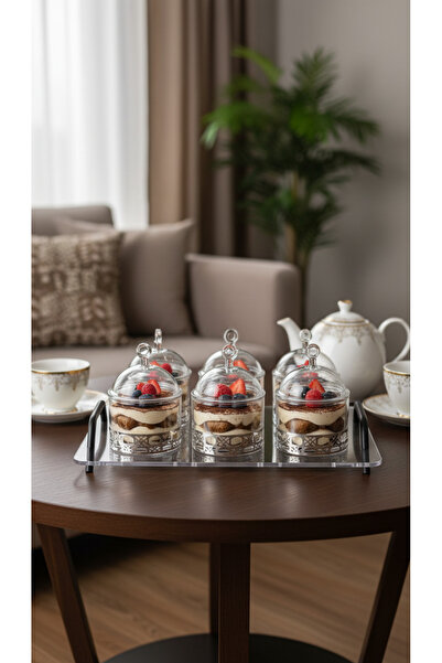 Generic A set of dessert and nut dishes with lids - an elegant touch for comp...
