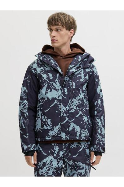 Jack & Jones Men's Blue Jjalpes Ski Jacket Aw25 Jacket 12284649-Mineralbl