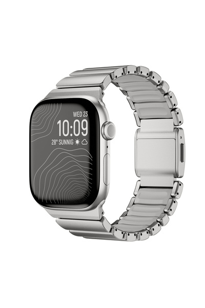 HTstore Watch 10 46mm Zore KRD-151 Metal Silikon Kordon-Gümüş-gri