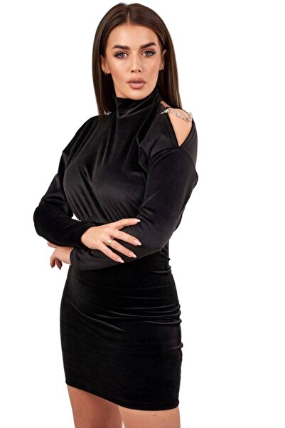 Kesi Sukienka welurowa czarna