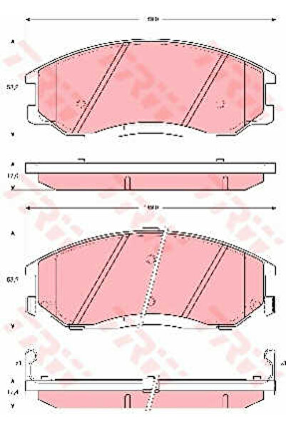 TRW Set of brake pads, disc brake GDB3244