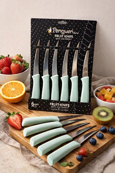 PENGUEN HOME 6'lı Lazer Kesim Meyve Sebze Bıçağı