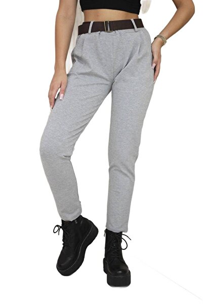 Kesi Spodnie Punto Milano Winter z paskiem szare