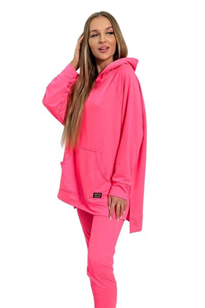 Kesi Komplet z bluzą z kapturem różowy neon