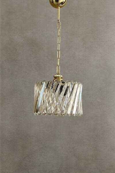 Allians Şık Küre Çapraz Kristal Taşlı Avize, Modern ve Parlak Tasarım