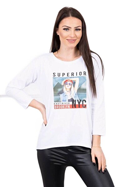 Kesi Bluzka z nadrukiem Superior biała