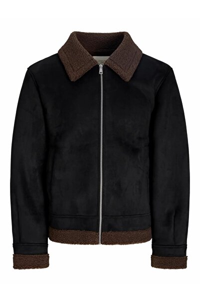 Jack & Jones Erkek Siyah Jorargos Avıator Jacket Styd Aw25 Ceket 12294801-Black