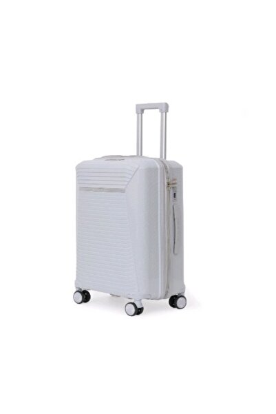 AMERICAN LUGgAGE Hard-Shell Suitcase, Pearl Grey | Front Pocket | Anti-Theft ...