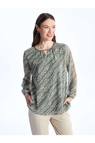 LC Waikiki Özmarka Νέα σεζόν Ποδηλατική μπλούζα με λαιμόκοψη Με σχέδιο με μακ...