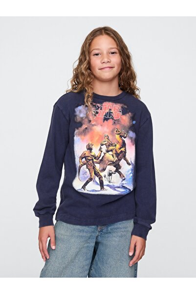 GAP Erkek Çocuk Lacivert Star Wars Grafik T-Shirt